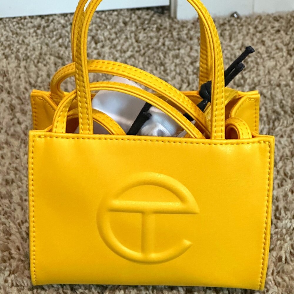 Telfar Small Crossbody shopping Bag (Yellow)